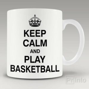 Keep calm and play basketball mug