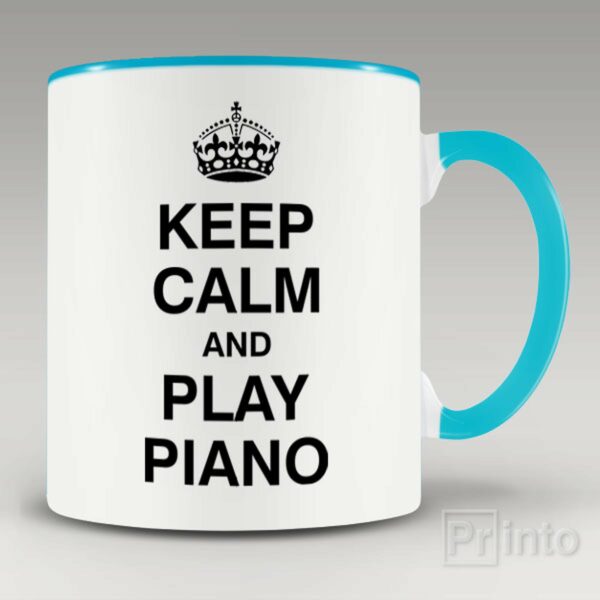 Keep calm and play piano mug