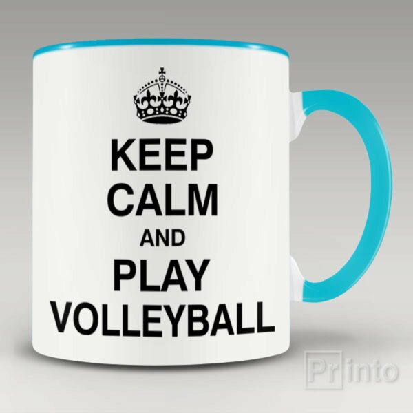 Keep calm and play volleyball mug