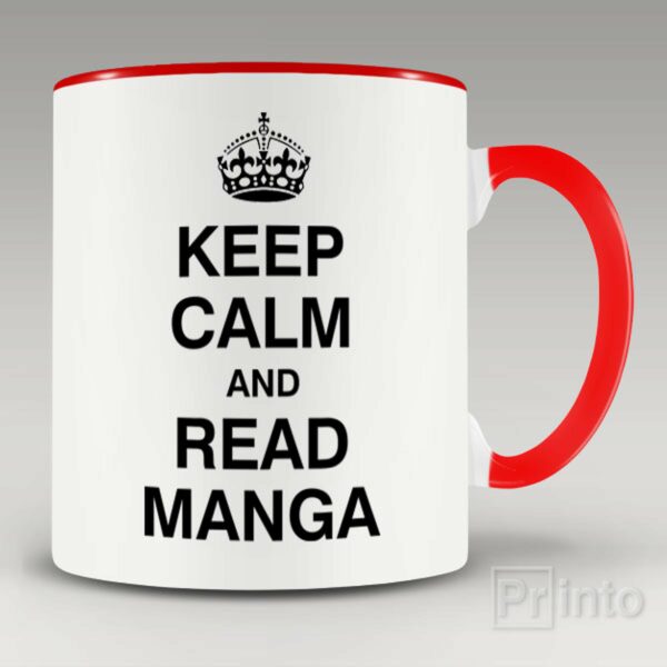 Keep calm and read manga mug