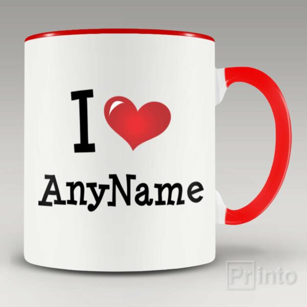 Personalised mug – I love