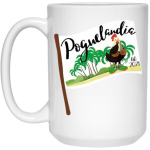 Poguelandia Flag With Chicken In Coconut Bra Mug Shirt Sweatshirt Long Sleeve Hoodie Tank Mug