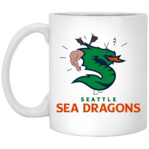 Seattle Sea Dragons Roster XFL Football Logo Mug Shirt Sweatshirt Long Sleeve Hoodie Tank Mug