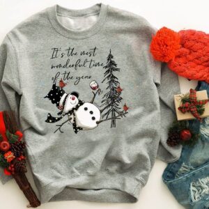 Snowman It’S The Most Wonderful Time Of The Year Sweatshirt