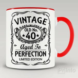 Vintage No.40 – Aged to perfection – coffee mug