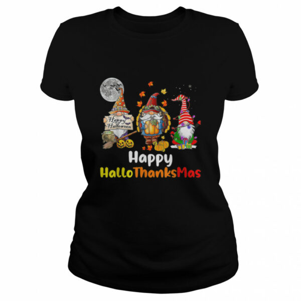 Happy Hallothanksmas Gnomes Halloween Christmas Tshirt