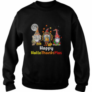 Happy Hallothanksmas Gnomes Halloween Christmas Tshirt 3