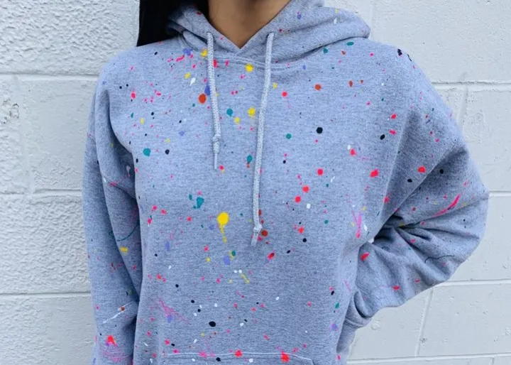 paint splatter hoodie