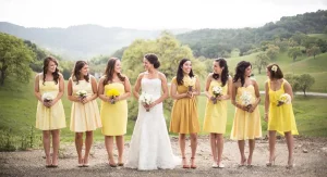 lemon bridesmaid dresses