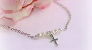 pearl cross necklace