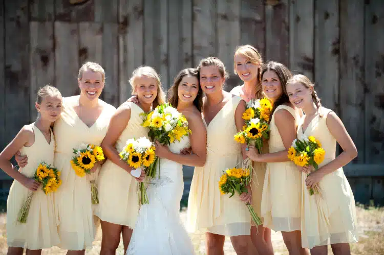 lemon bridesmaid dresses