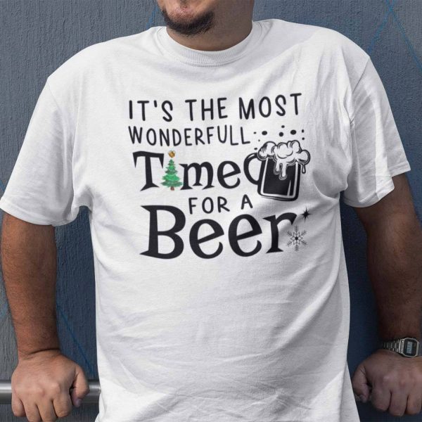 Beer Christmas Tree Shirt It’s The Most Wonderfull Time For A Beer