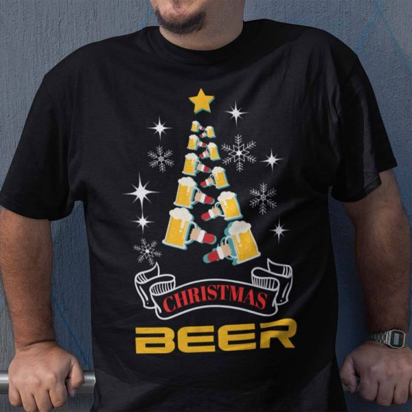 Beer Christmas Tree Shirt Merry Christmas Beer Lovers