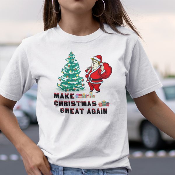 Boho Christmas Tree Shirt Make Christmas Great Again
