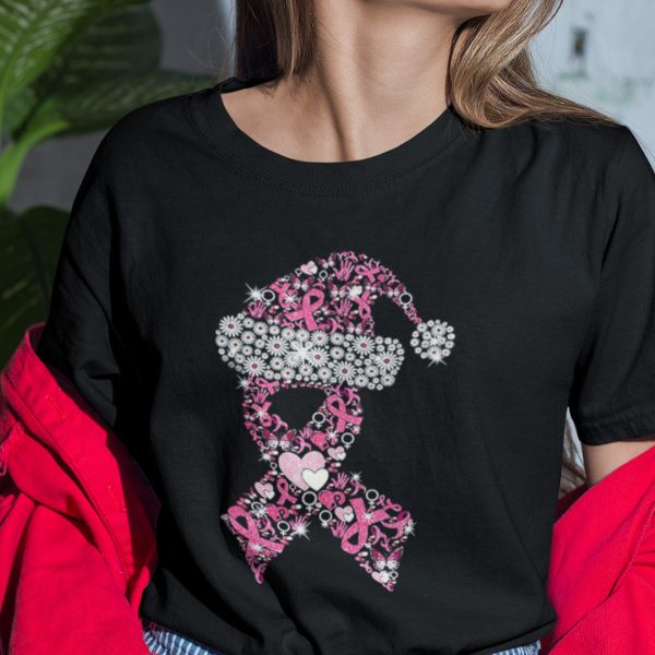 Breast Cancer Ribbon Christmas Shirt