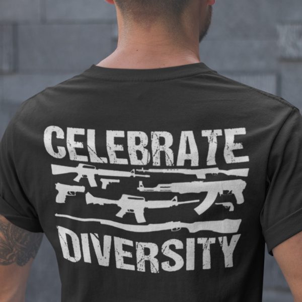 Celebrate Diversity Humor Gun Shirt