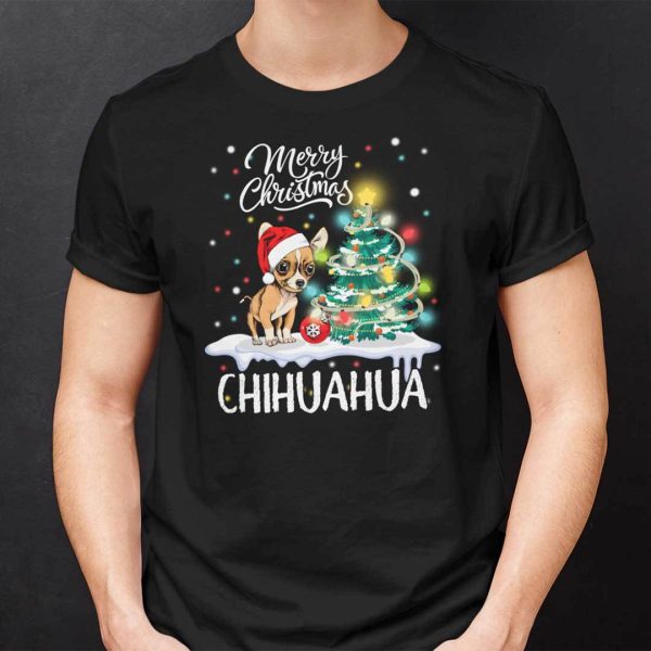 Chihuahua Christmas T Shirt Merry Christmas Chihuahua