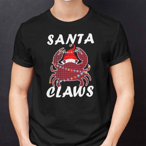 Christmas Crab Shirt Santa Claws Merry Christmas