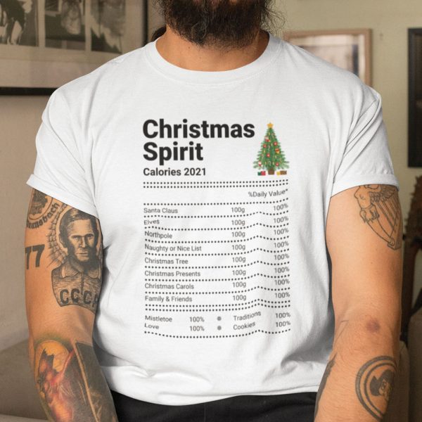 Christmas Nutrition Shirts Christmas Spirit Calories 2021