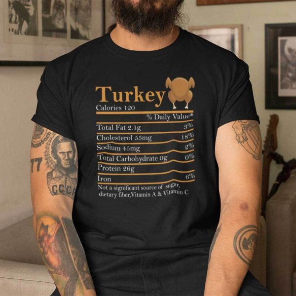 Christmas Nutrition Shirts Turkey Nutrition Facts