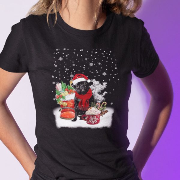 Dog Christmas Shirt Black Pug Lovers