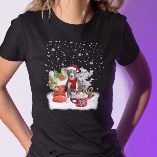 Dog Christmas Shirt Blue Nose Pitbull Lovers