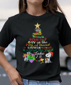 For Unto You Is Born This Day Snoopy Christmas Shirt Luke 211 1