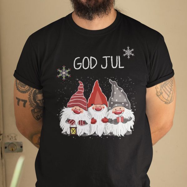 God Jul Merry Christmas Gnome Shirt