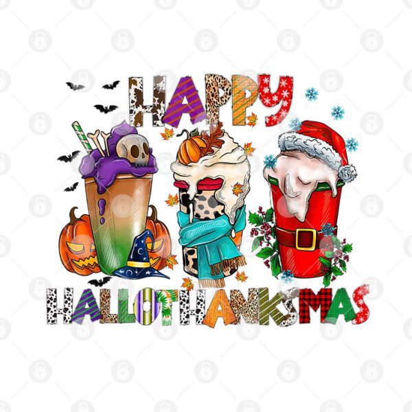 Happy Hallothankmas Shirt Happy Halloween Happy Thanksgiving Happy Christmas