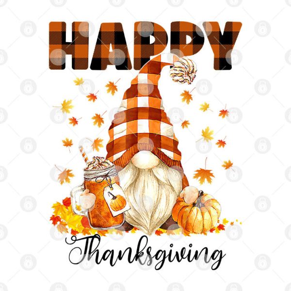 Happy Thanksgiving Gnome T Shirt Cute Holiday Gnome For Thanksgiving