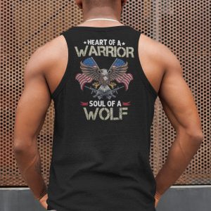 Heart Of A Warrior Soul Of A Wolf Veteran Shirt Eagle Veteran US 3