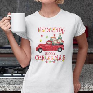 Hedgehog Christmas T Shirt Merry Christmas