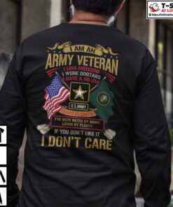 I Am A Army Veteran I Love Freedom I Wore Dogtags Shirt 2