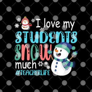 I Love My Students Snow Much Teacherlife Shirt 2