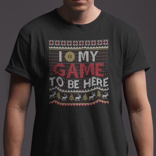 I Paused My Game To Be Here Shirt Ugly Christmas Tee