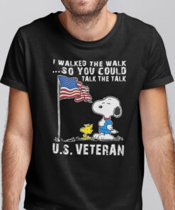 I Walked The Walk So You Could Talk The Talk Us Veteran Snoopy Shirt 1