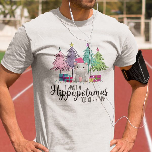 I Want A Hippopotamus For Christmas Shirt Xmas Tee