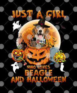 Just A Girl Who Loves Beagle And Halloween Shirt 1 Just A Girl Who Loves Beagle And Halloween Shirt 2