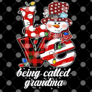 Love Being Called Grandma Snowman Christmas Shirt 2