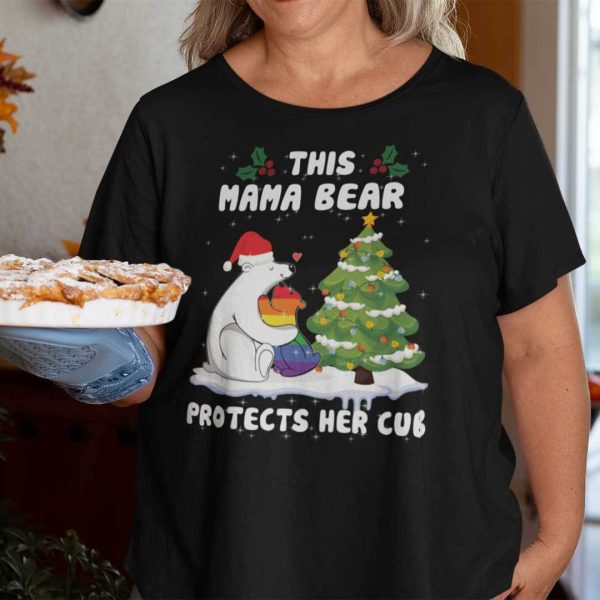 Mama Bear Christmas Shirt This Mama Bear Protects Her Cub