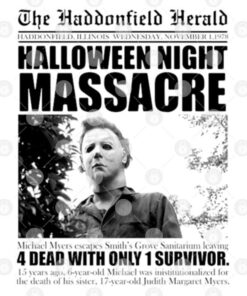 Michael Myers Haddonfield Herald Halloween Night Massacre Shirt 2