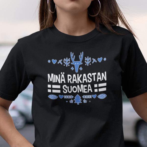 Mina Rakastan Suomea Shirt Merry Christmas