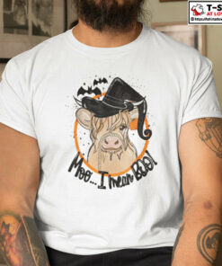 Moo I Mean Boo Cow Witch Heifer Halloween Shirt 1