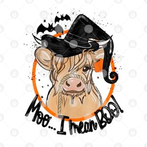 Moo I Mean Boo Cow Witch Heifer Halloween Shirt