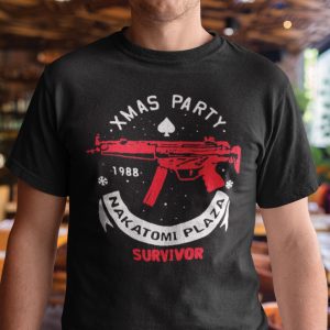 Nakatomi Plaza T Shirt Christmas Party 1988 Suvivor Gun