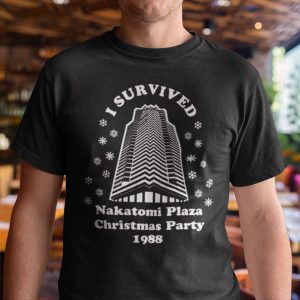 Nakatomi Plaza T Shirt I Survived Christmas Party 1988