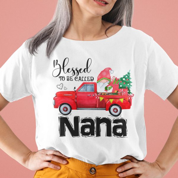 Nana Gnome Christmas Shirt Blessed To Be Called Nana