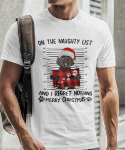 On The Naughty List And I Regret Nothing Tibetan Terrier Merry Christmas Shirt 1