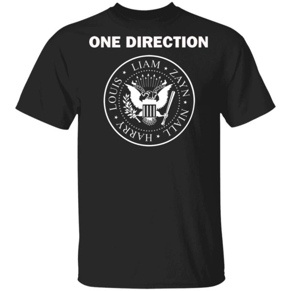 One Direction T-shirt Members Names On USA Seal Tee  All Day Tee