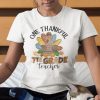 One Thankful 7th Grade Teacher Shirt Turkey Thanksgiving